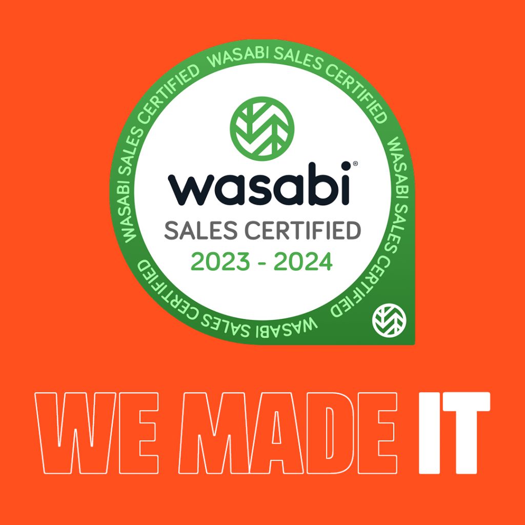 Wasabi Sales Certified 2023-2024 Badge